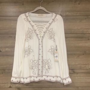 Beaded Western Blouse
